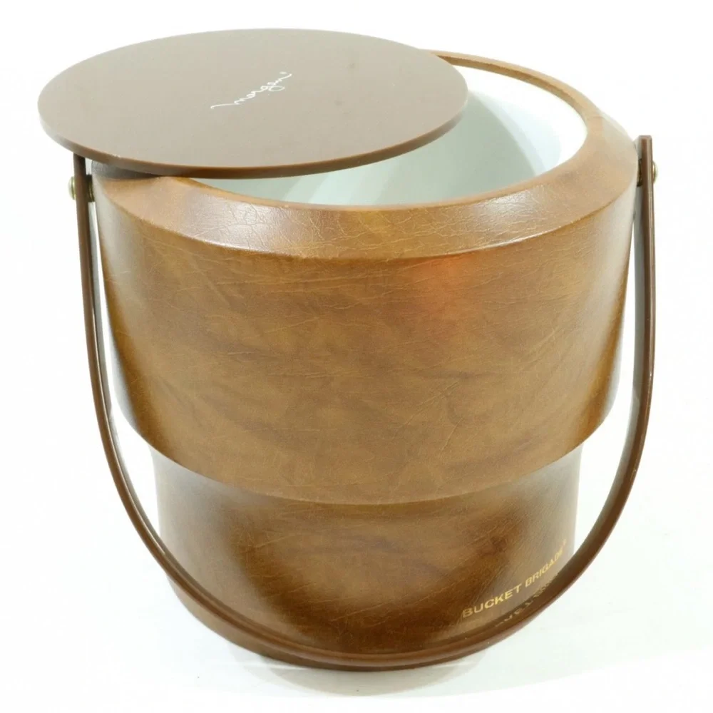 Vintage MCM Ice Bucket Morgan Designs, Bucket Brigade Collection Morgan & Co